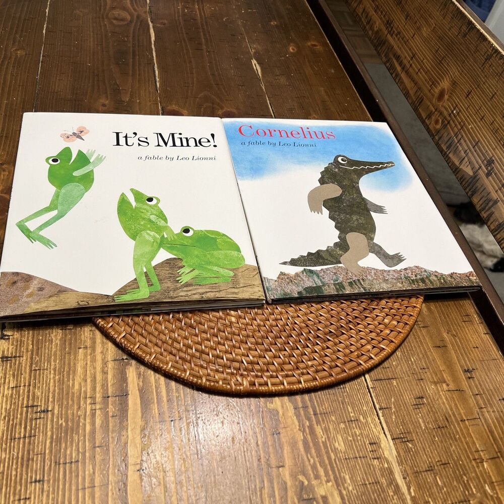 It's Mine And Cornelius A Fable By Leo Lionni~Hardcover~Dustjackets Lot Of 2